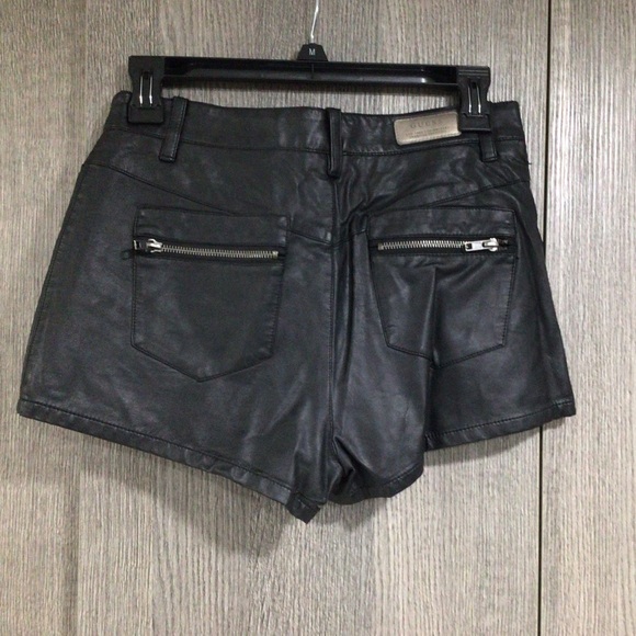 Guess Black Leather High Waist Shorts - Picture 3 of 10